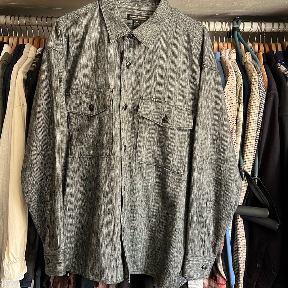 Banana Republic Herringbone Utility Shirt